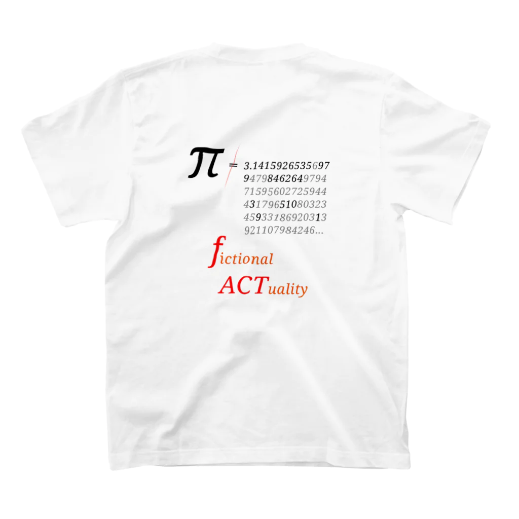 fᴀᴄᴛ (小林通天閣)のfᴀᴄᴛ - π  スタンダードTシャツの裏面