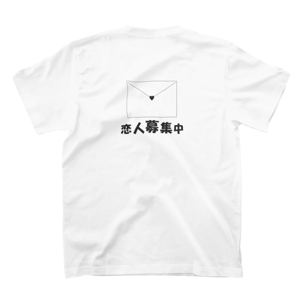 もじシャツ屋の恋人募集中　＃もじシャツ屋　＃文字 Regular Fit T-Shirtの裏面