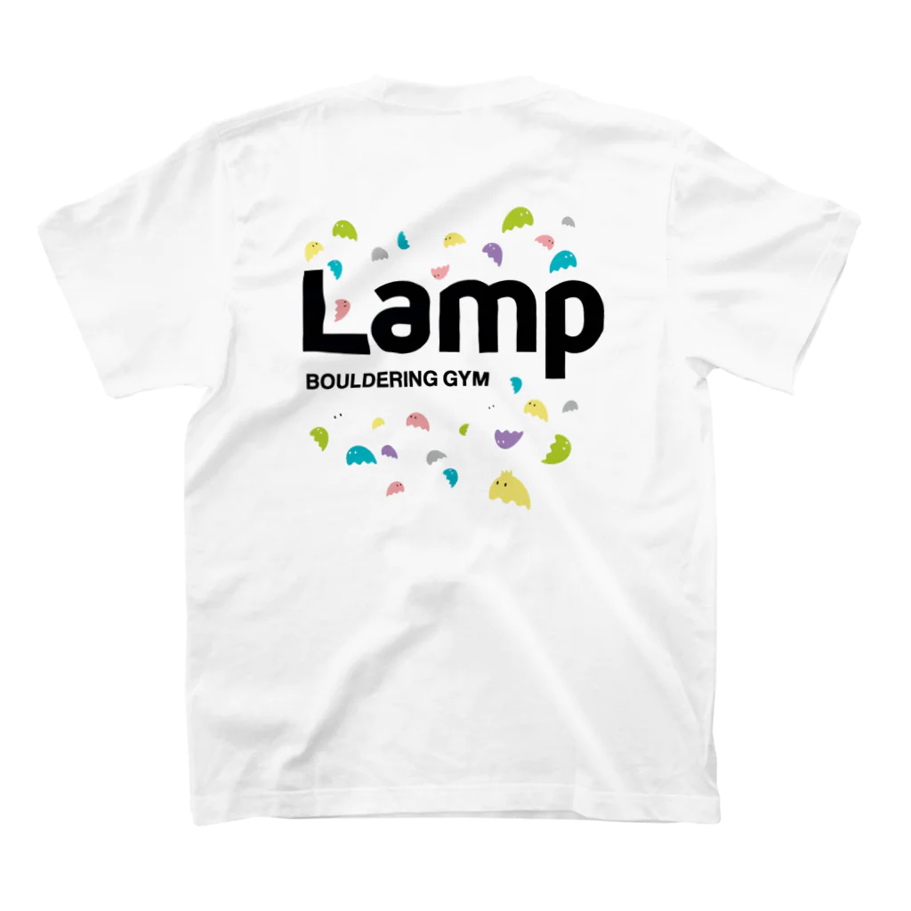 LampPlusBoulderingGYMのLampちゃんロゴ黒 Regular Fit T-Shirtの裏面