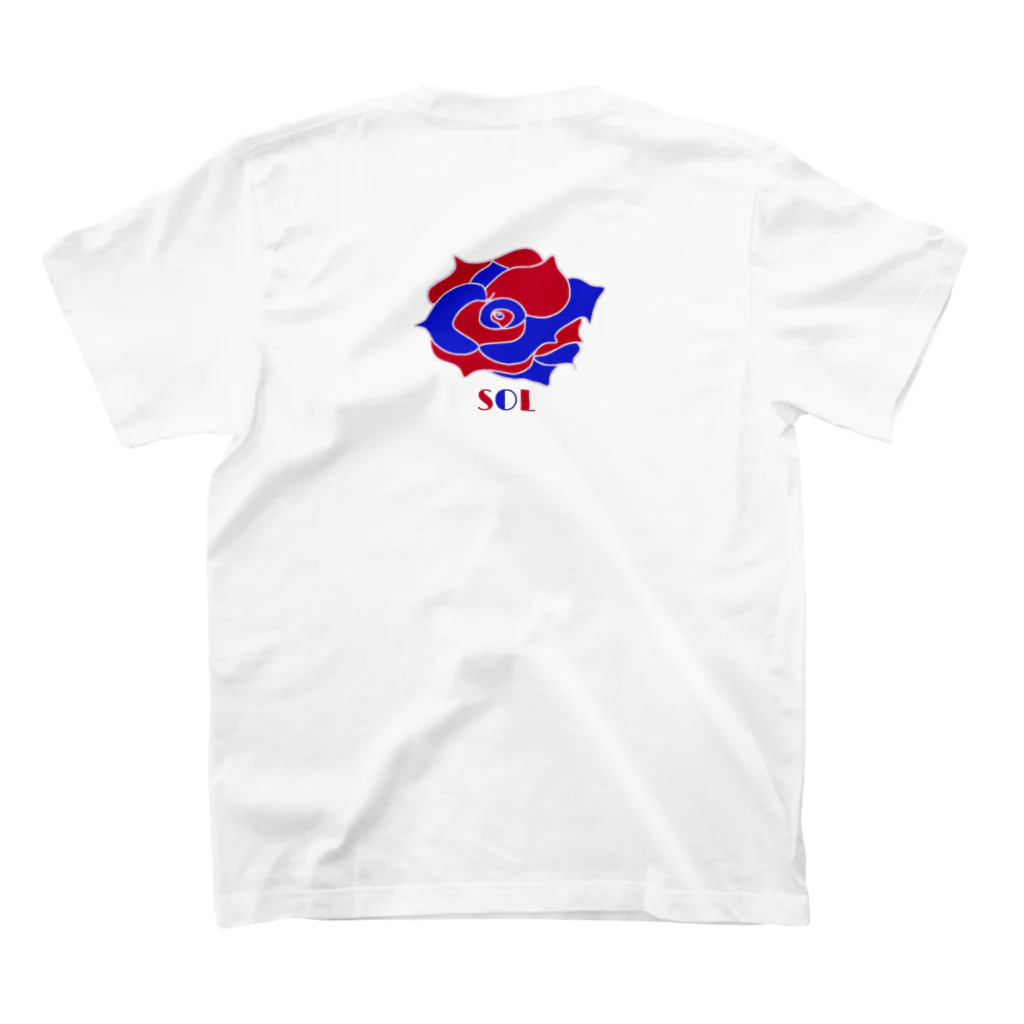 SOLのgangrose blue&red スタンダードTシャツの裏面