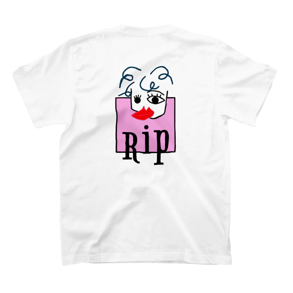 ヘンテコTのピンクRip ワンポイント Regular Fit T-Shirtの裏面