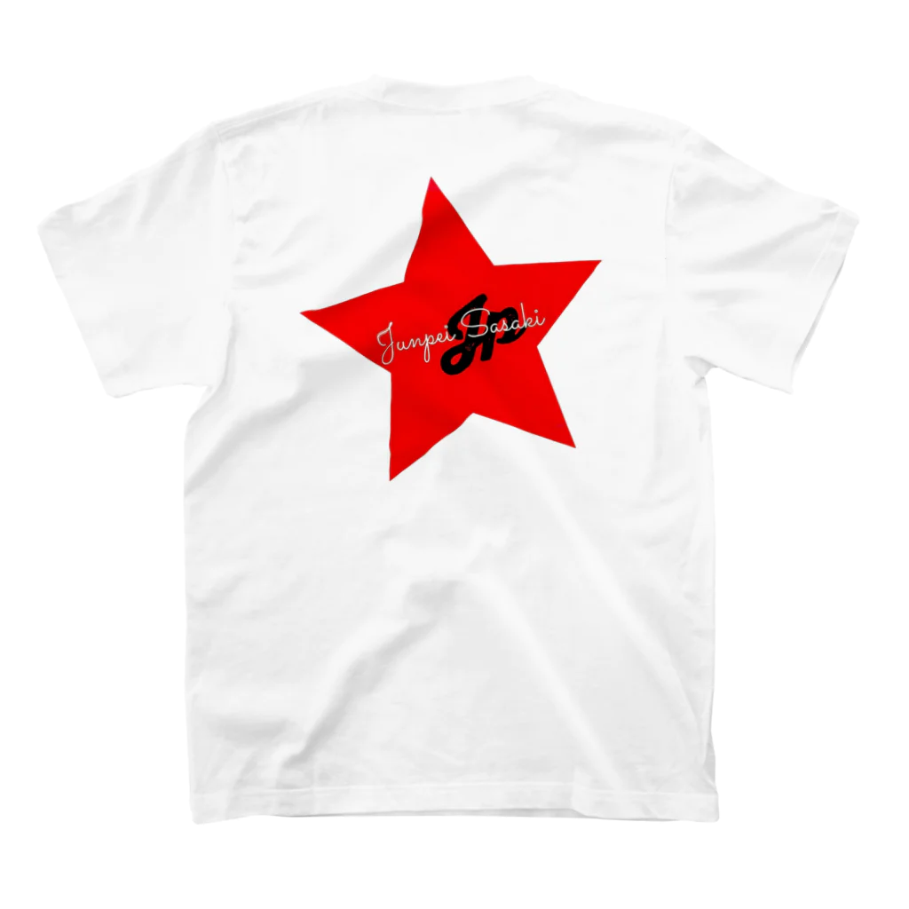 佐々木淳平のグッズショップです。のJP STAR LOGO スタンダードTシャツの裏面