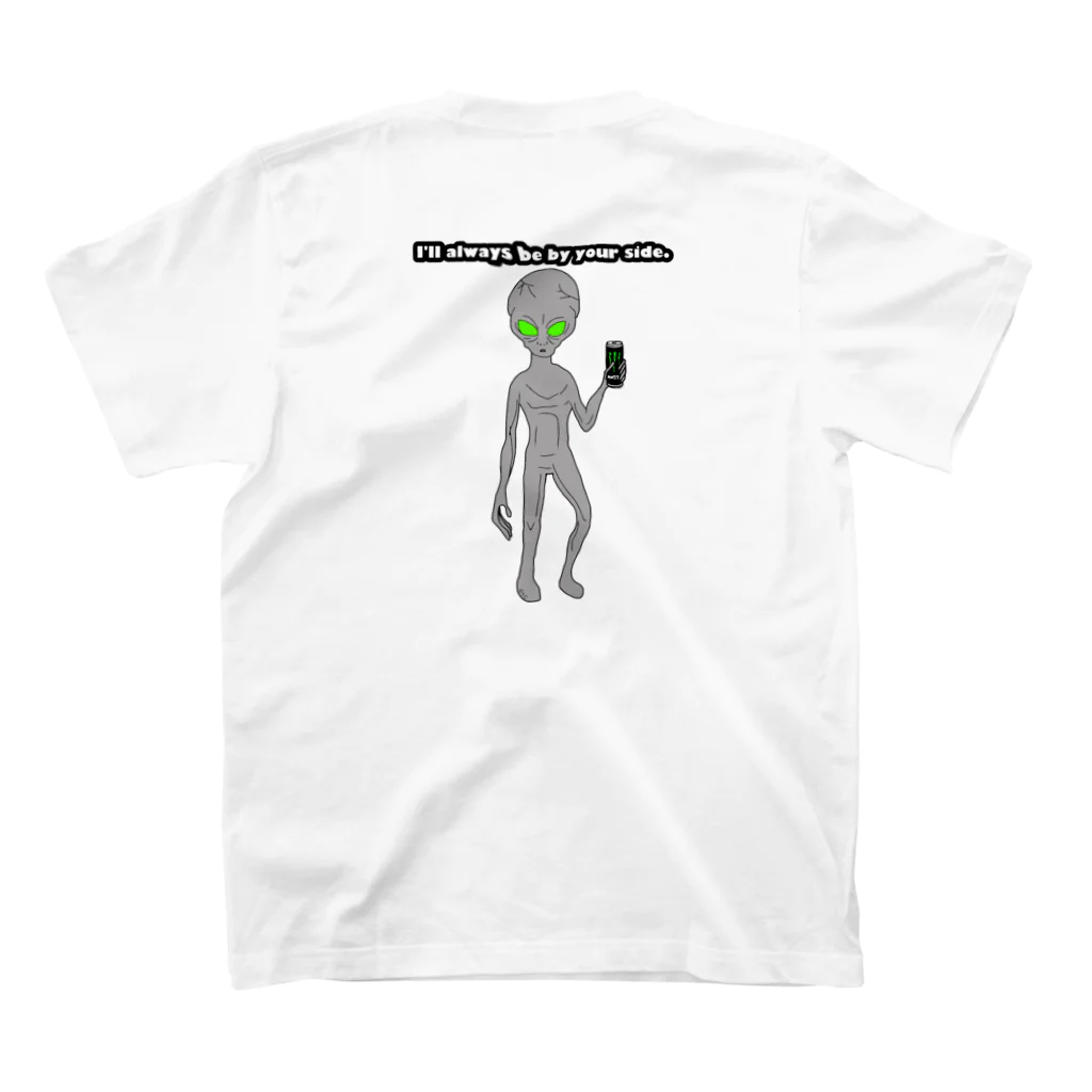 etc.の宇宙人とエナジードリンク Regular Fit T-Shirtの裏面