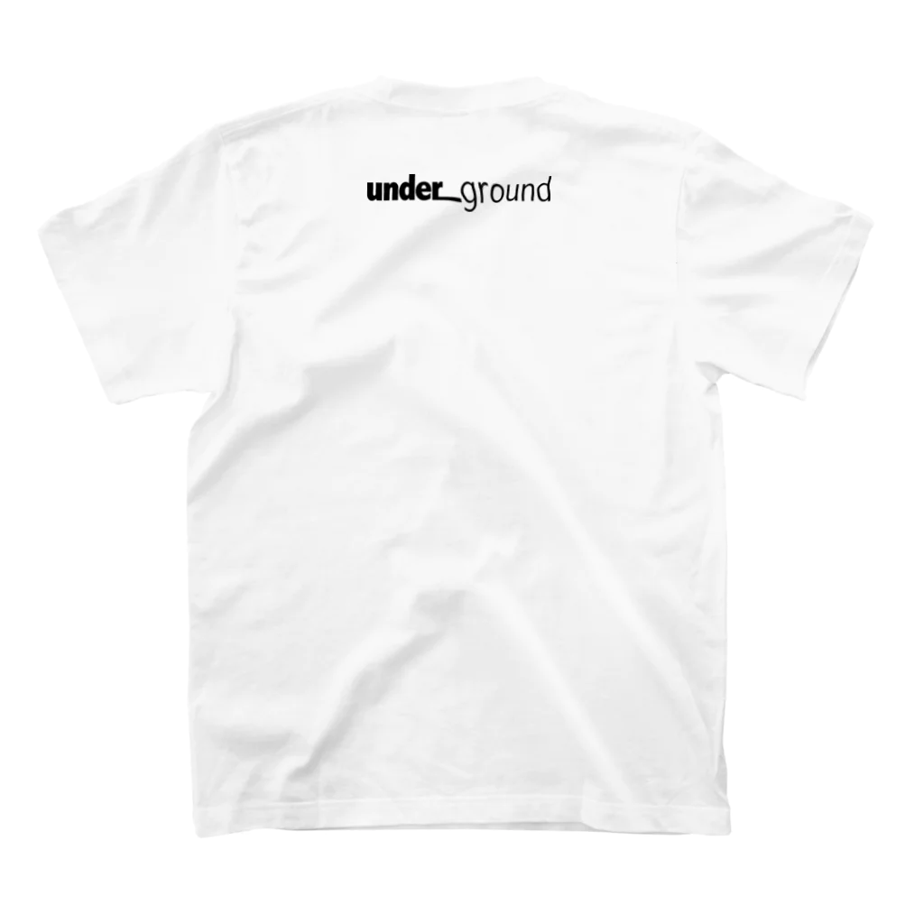 un_grn (月刊アングラ)のun_grn (black logo)【前】/under_ground (black logo)【背】: TS Regular Fit T-Shirtの裏面