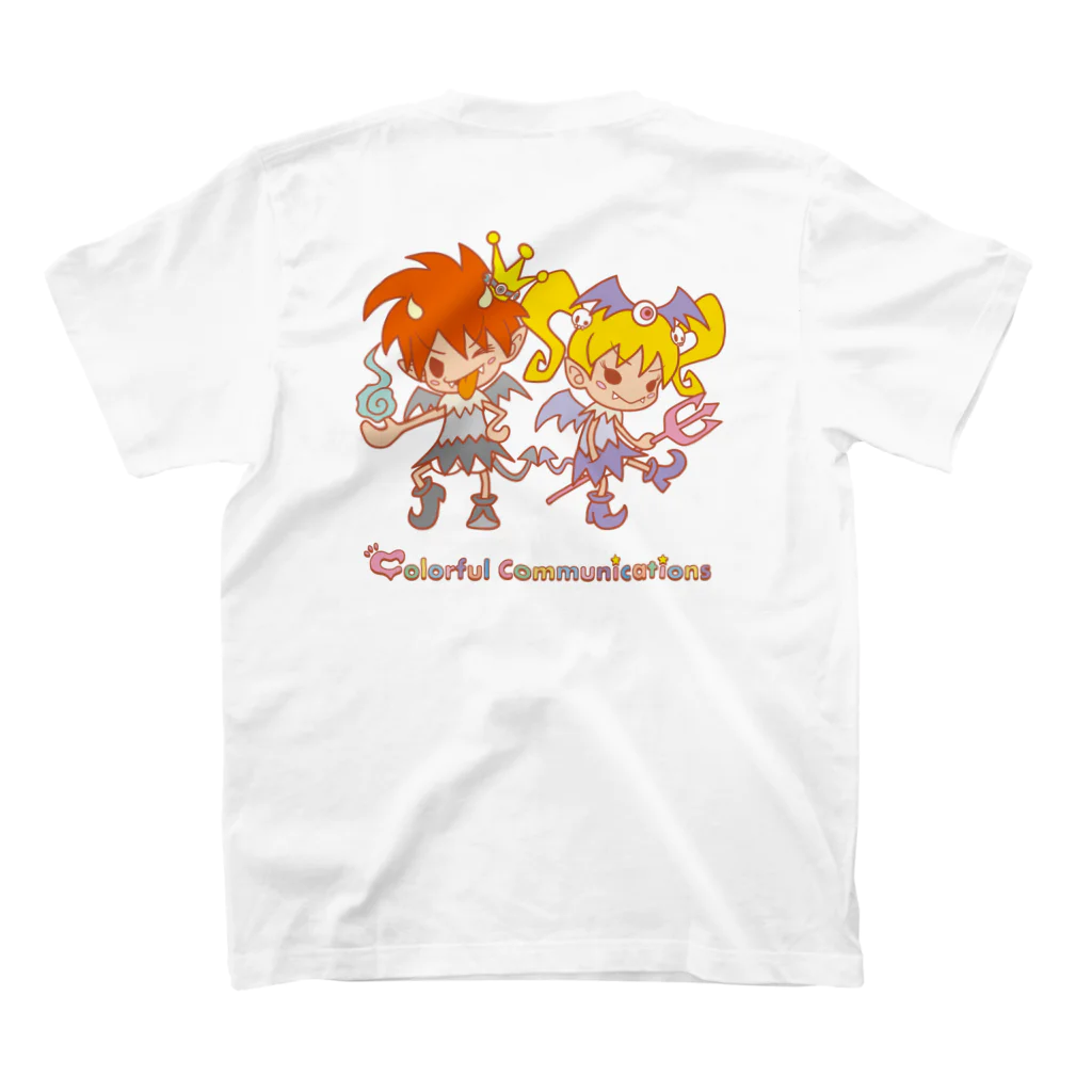 colorful communicationsのデビコミュちゃん Regular Fit T-Shirtの裏面