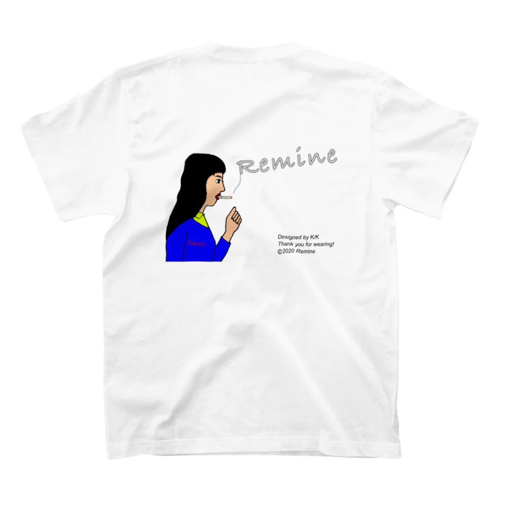 Remine_officialのRemine smoke T shirt Regular Fit T-Shirtの裏面