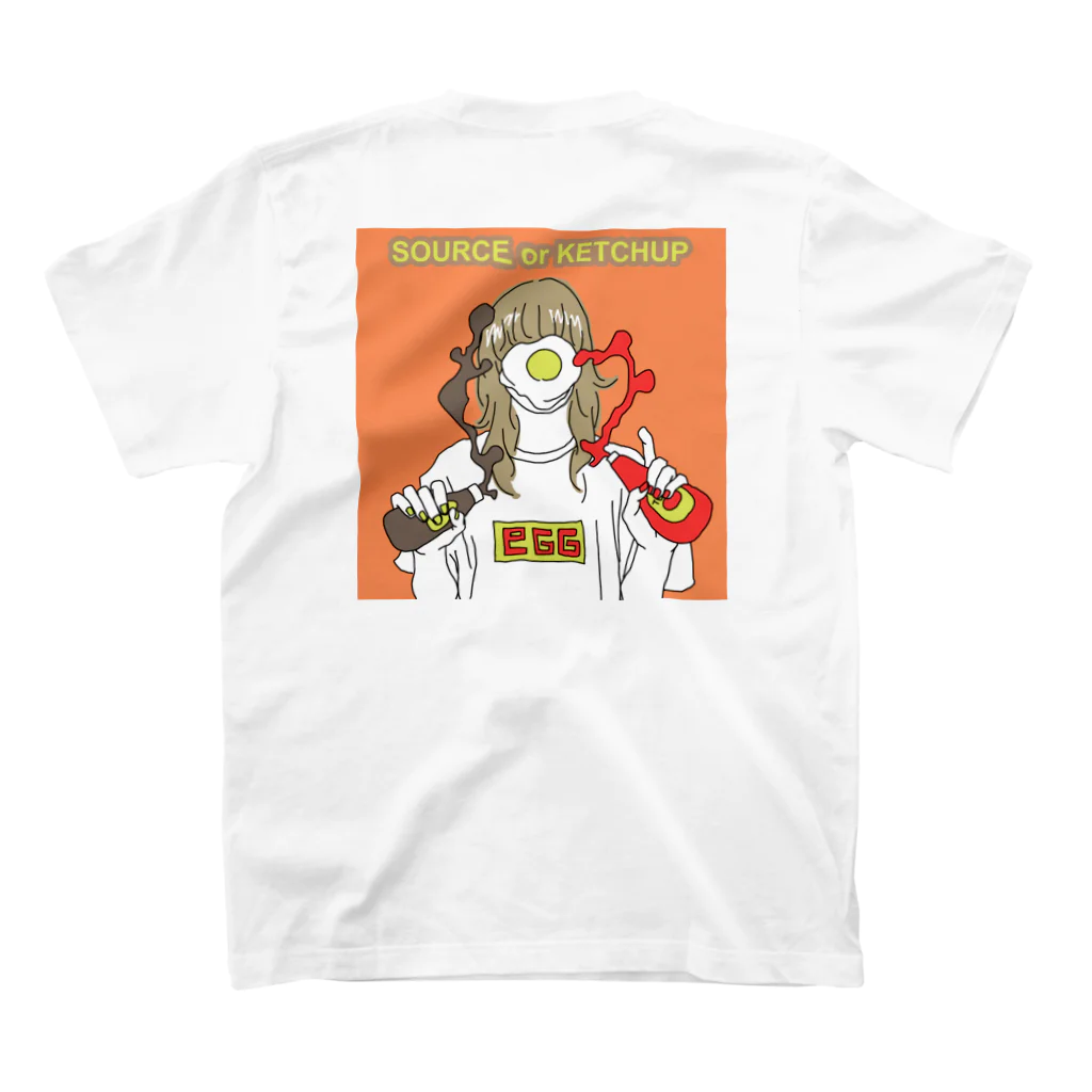 GIRLS LIKE FOODのSOURCE or KETCHUP スタンダードTシャツの裏面