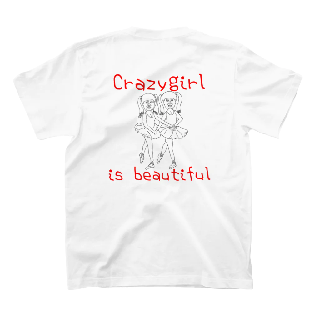 k.chubbyのcrazy girlTシャツ スタンダードTシャツの裏面