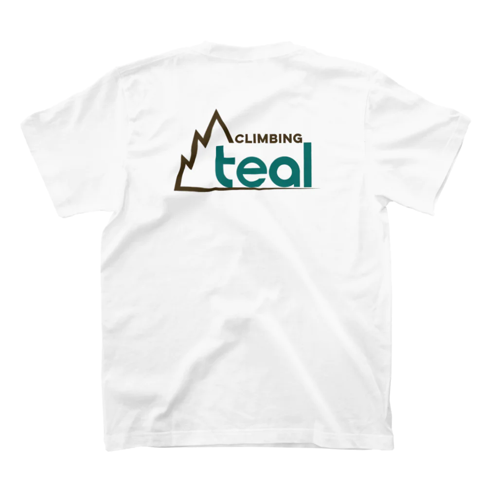 ティールクライミング teal climbing のティールバックロゴ スタンダードTシャツの裏面