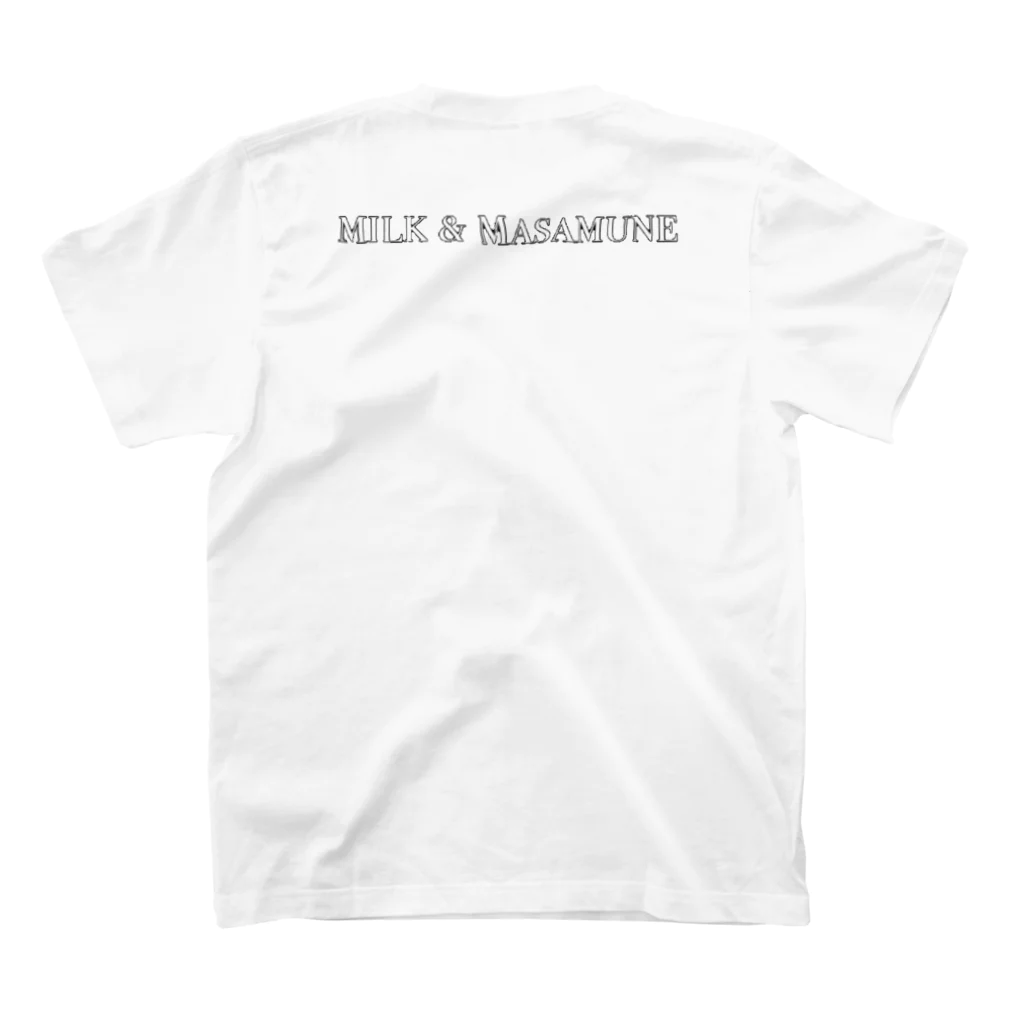 MILK&MASAMUNEのアポロ肉球ここにありシリーズ スタンダードTシャツの裏面