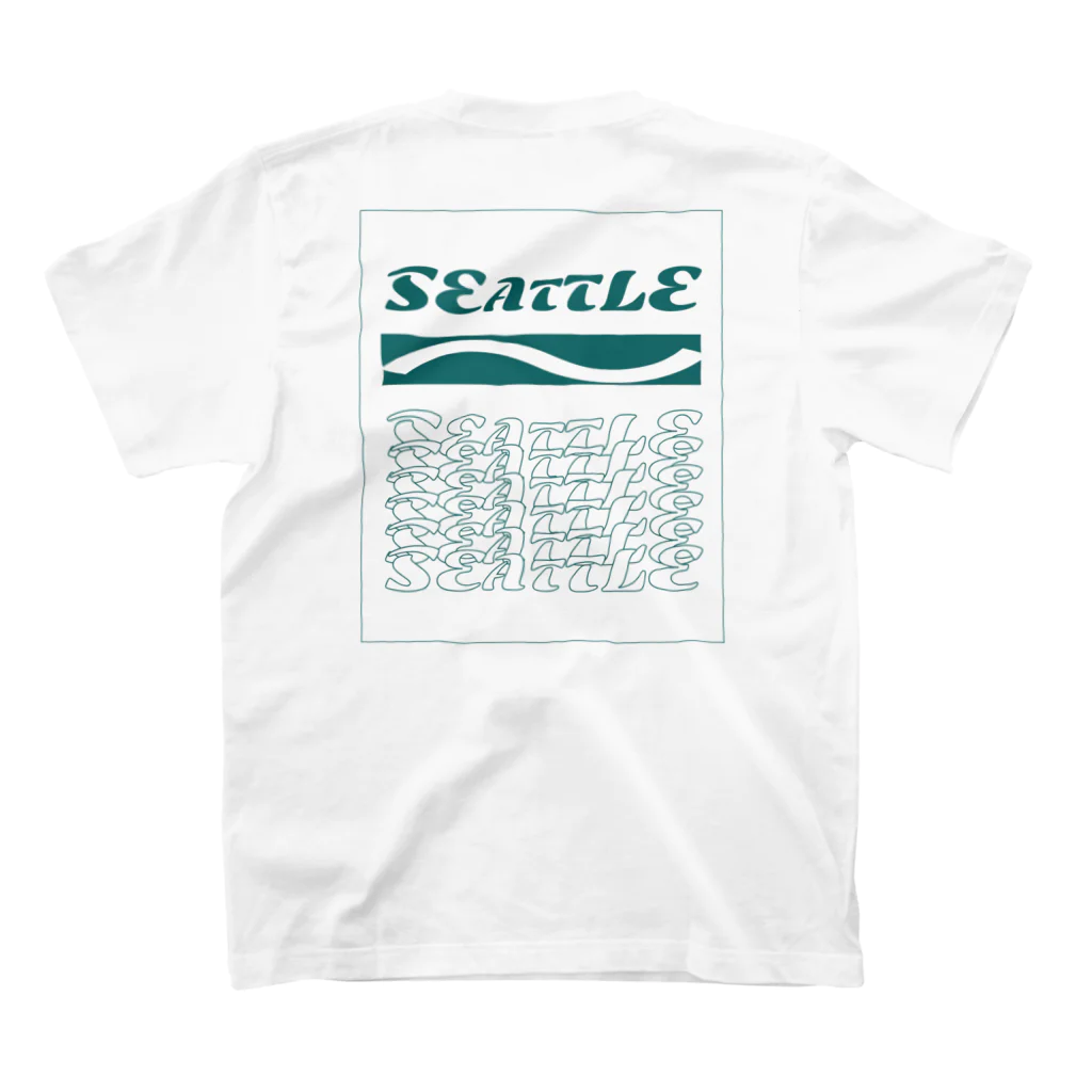 路地-roziのシアトル　バックプリント スタンダードTシャツの裏面