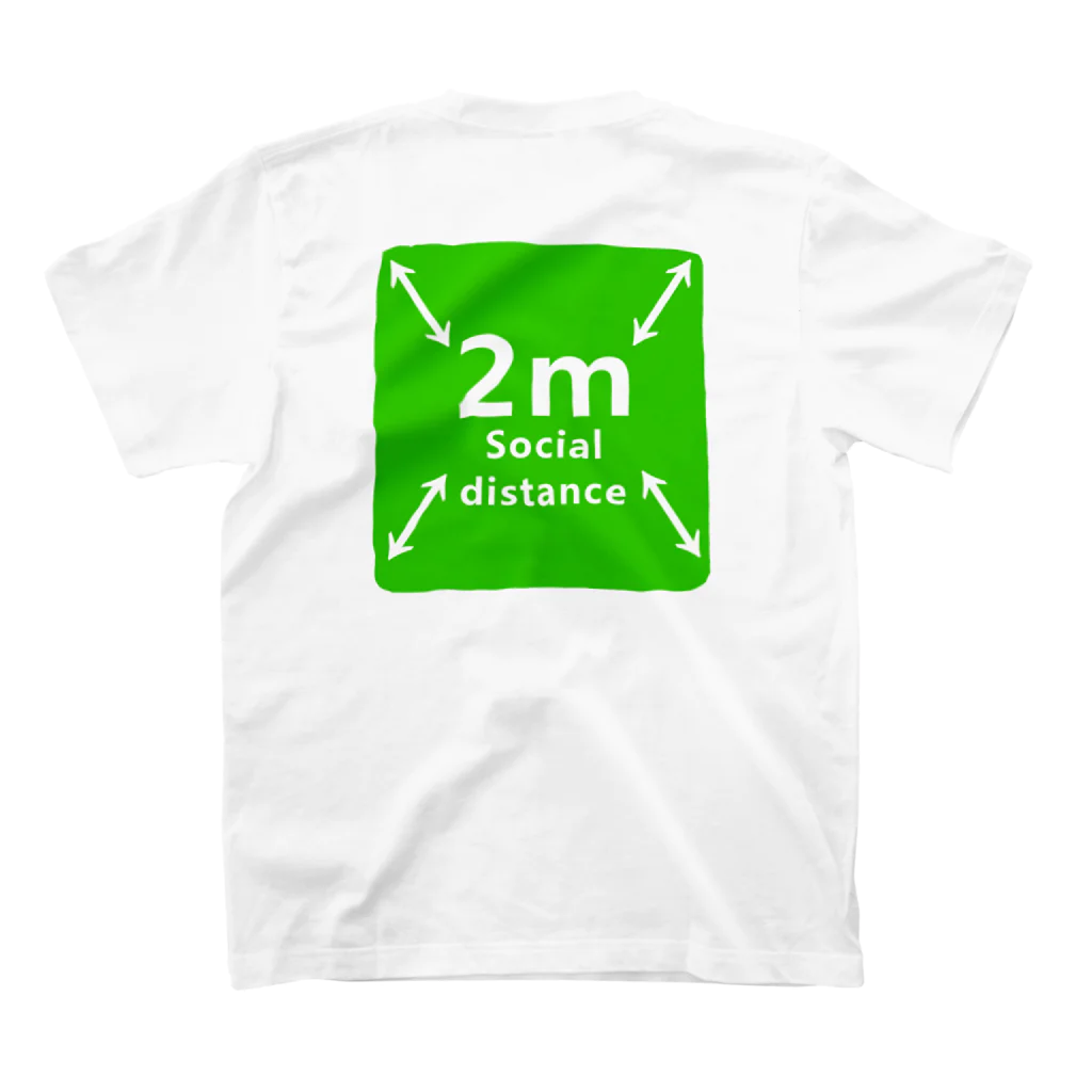 HirahiraのSocial distance スタンダードTシャツの裏面