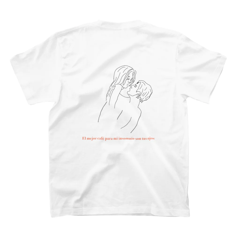 ふしぎちゃんの西語プリント 『あなたの瞳』 Regular Fit T-Shirtの裏面