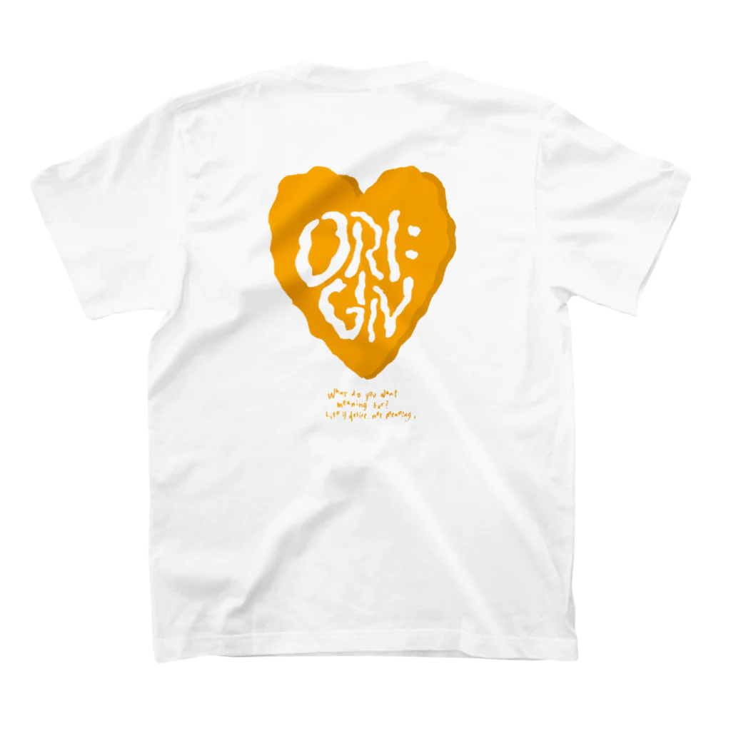 ORIGIN.のoriginT オレンジ 両面プリント Regular Fit T-Shirtの裏面