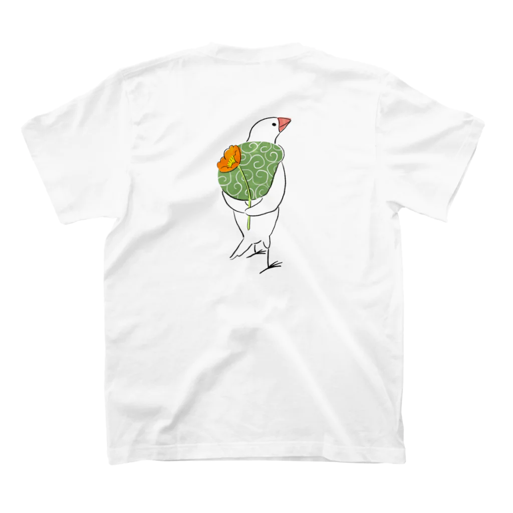 ふろしき文鳥のお店のポピー スタンダードTシャツの裏面