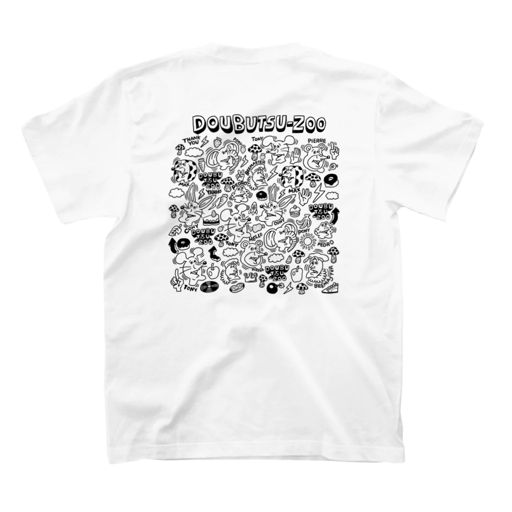 THE DOUBUTSU-ZOO SHOPの胸ワンポイント、バック柄2 Regular Fit T-Shirtの裏面