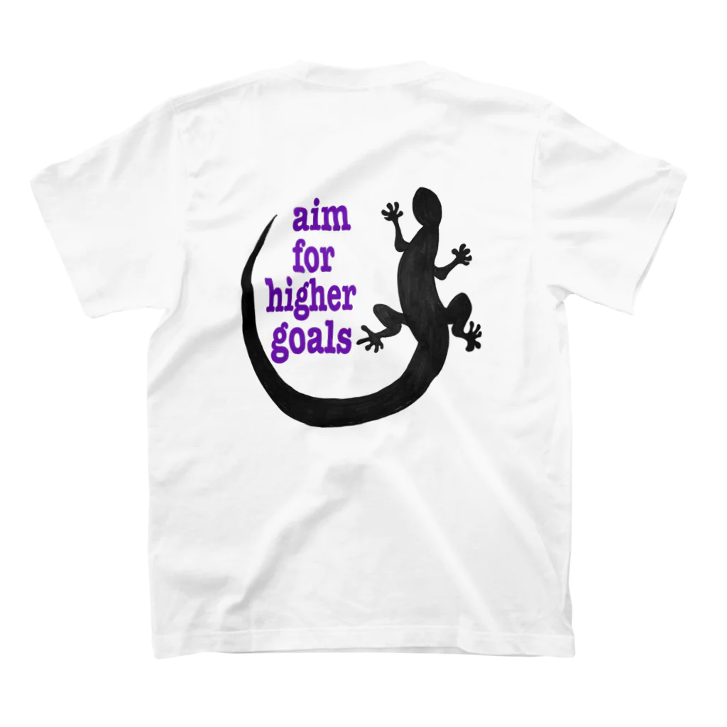 めぇめぇ羊のaim for higher goals スタンダードTシャツの裏面