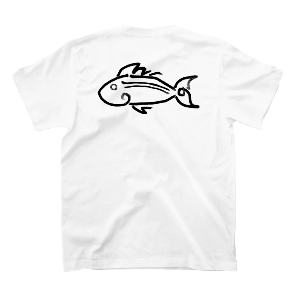 KRDの魚拓 スタンダードTシャツの裏面