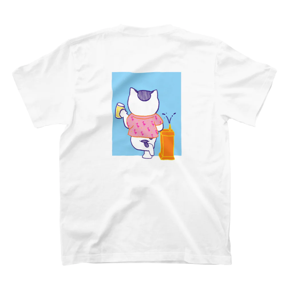 Chipafujiのハチワレねこ　ごぶりん　サングラス スタンダードTシャツの裏面