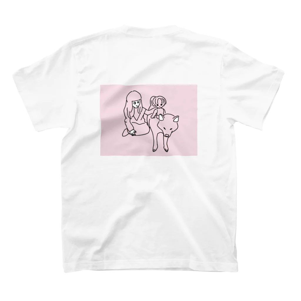 アチコの女の子と犬と スタンダードTシャツの裏面