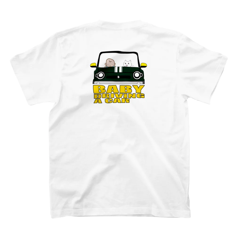 ニキトウホンポのBABY DRIVING A CAR 2 Regular Fit T-Shirtの裏面