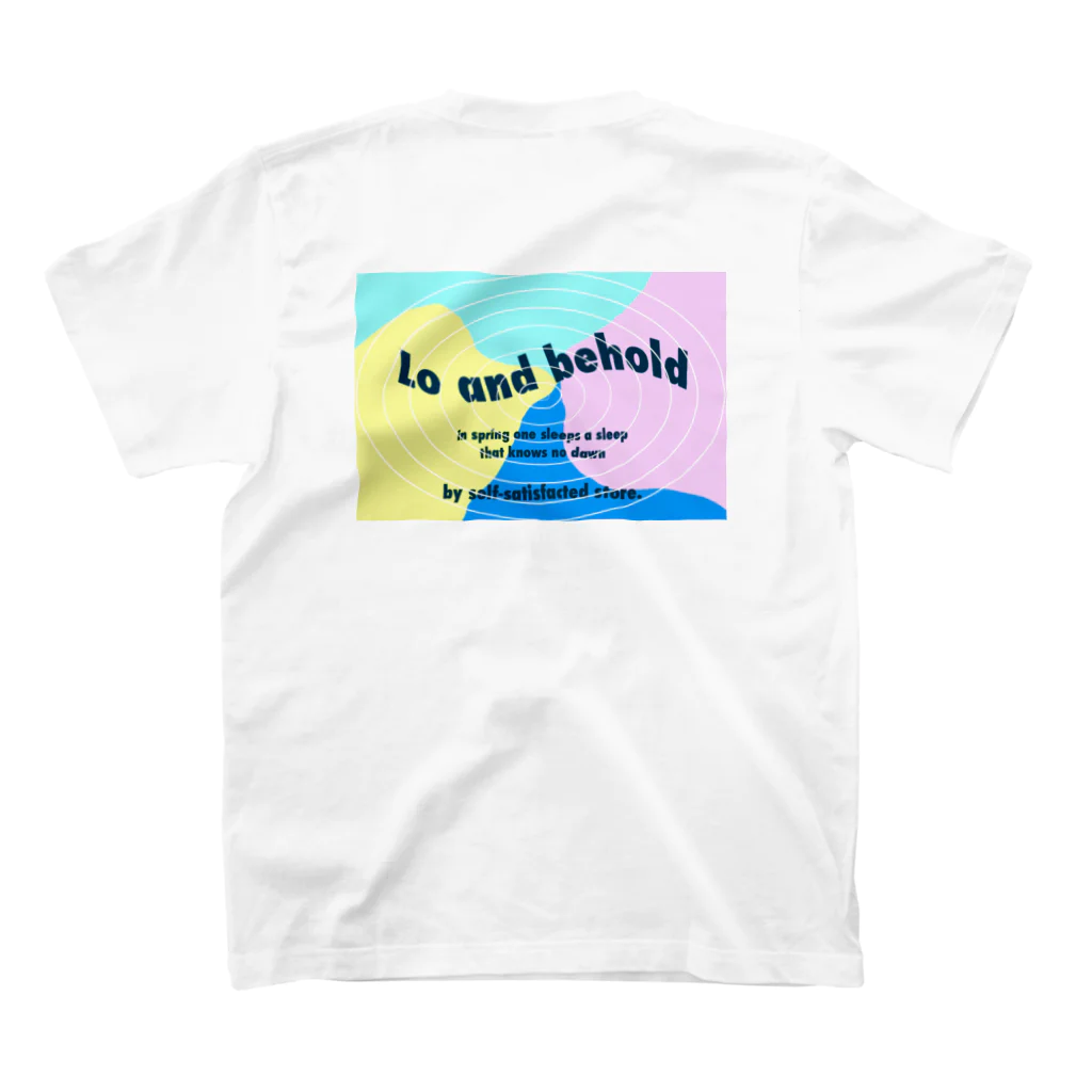 Lo and beholdの春色ロゴ（水色） Regular Fit T-Shirtの裏面