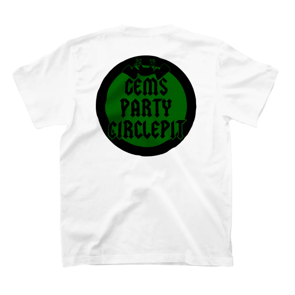 GPCPメーワクSHOPのGPCP CIRCLE LOGO D.GREEN スタンダードTシャツの裏面