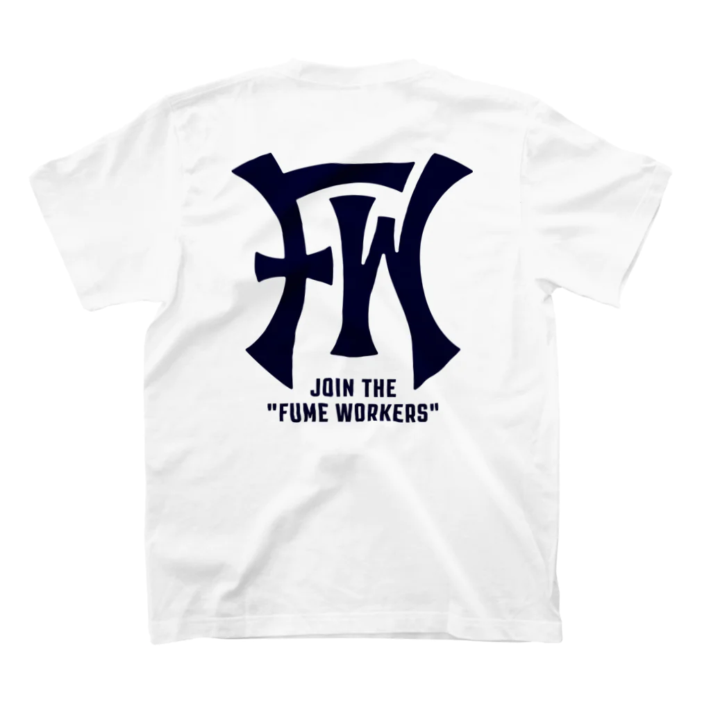 FUME WORKERSのFW （Navy Logo） スタンダードTシャツの裏面