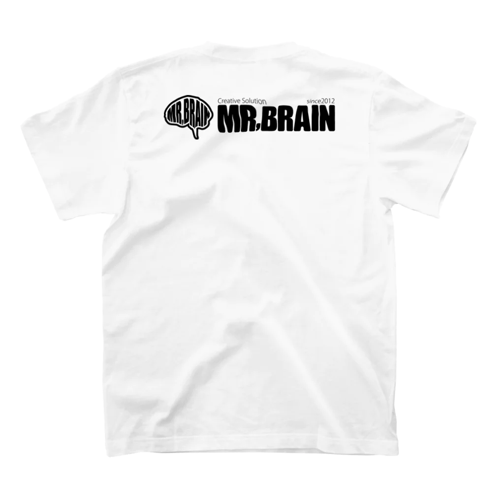 MR,BRAINオフィシャルグッズのロゴTシャツ スタンダードTシャツの裏面