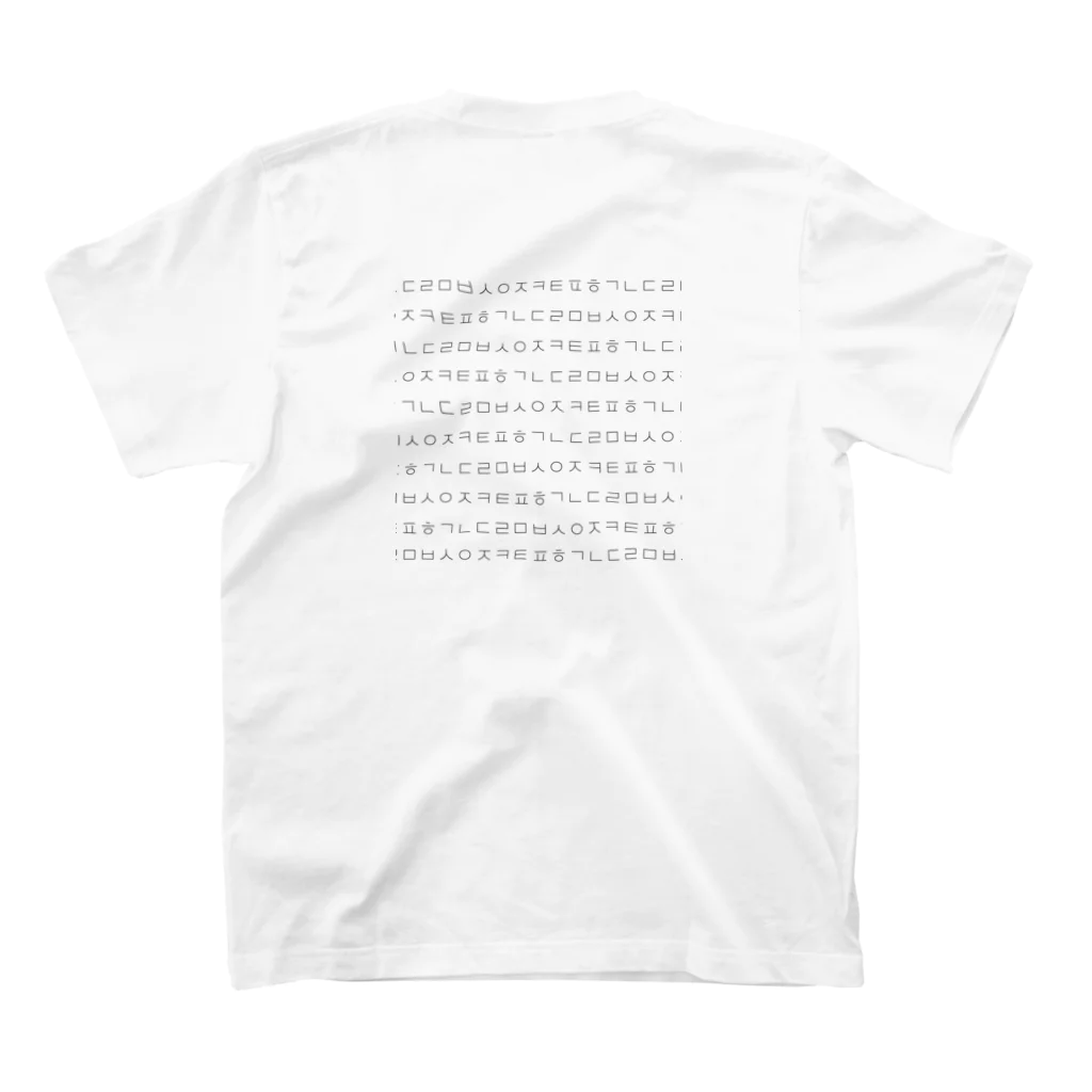 RIA_CO_のㄱㄴㄷㄹ　カナダラ スタンダードTシャツの裏面