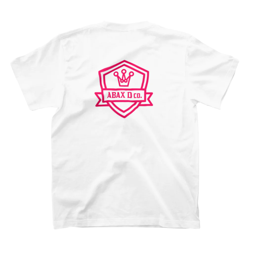 ABAX DIAMOND co.のABAX DIAMOND co. ボックスロゴピンクver スタンダードTシャツの裏面