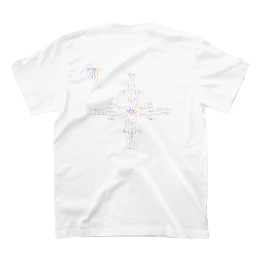 DMT WORLDの背中側　what is ego? スタンダードTシャツの裏面