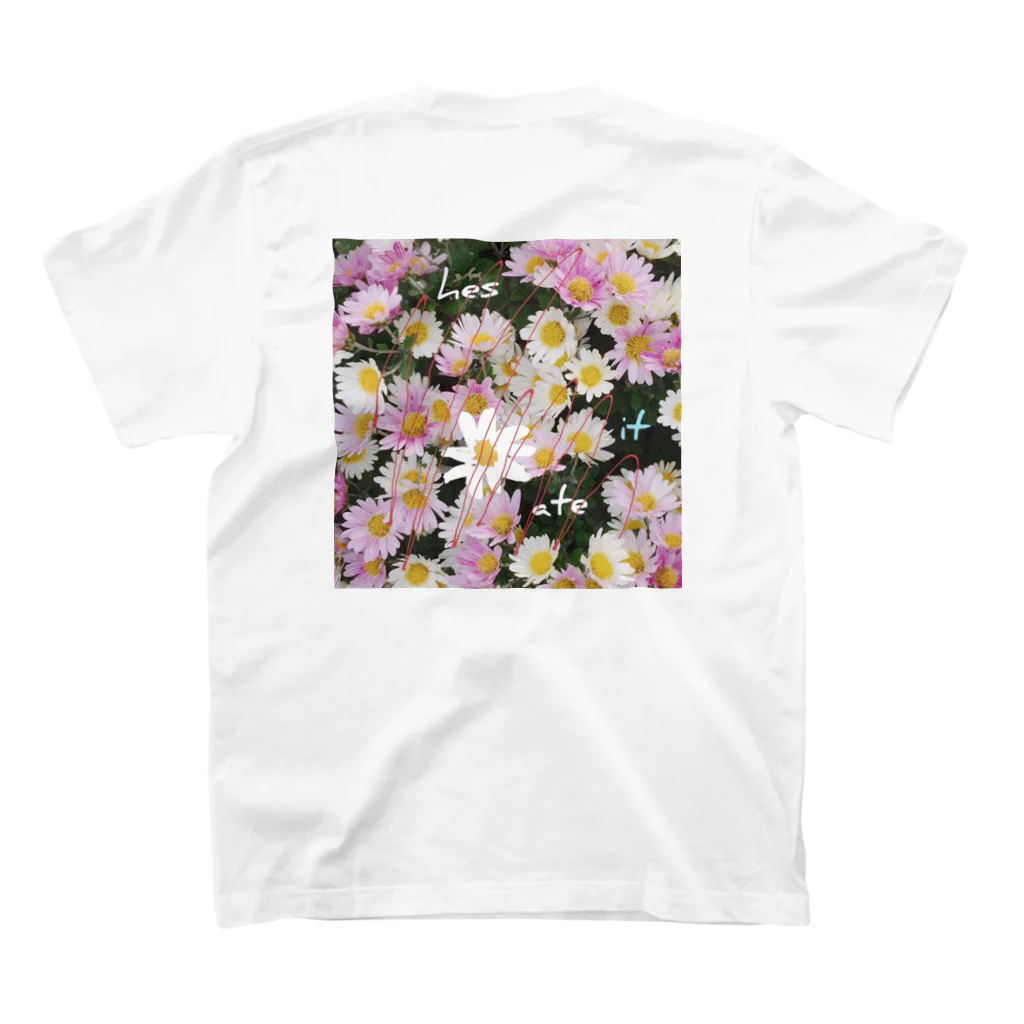 hesitate_ht8のhesitate/花/バックプリント Regular Fit T-Shirtの裏面