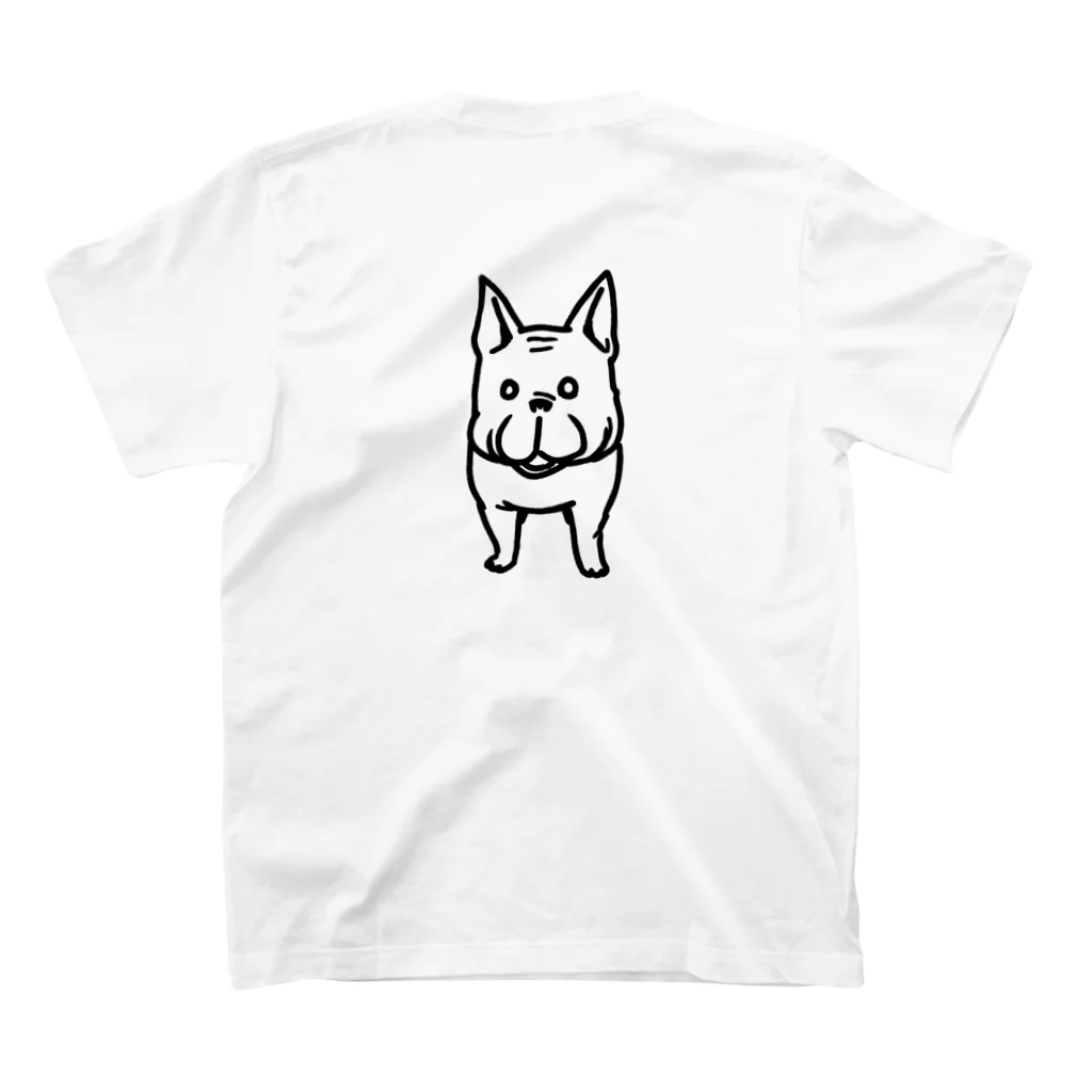 ティシュー山田の犬、ブル スタンダードTシャツの裏面