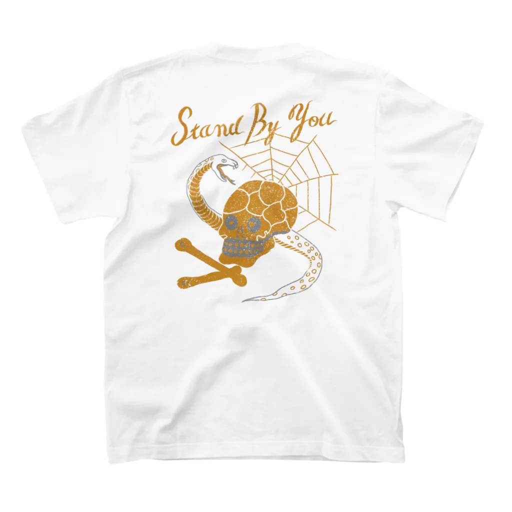 YourSukajanTshirt.comのスカル ゴールド スタンダードTシャツの裏面