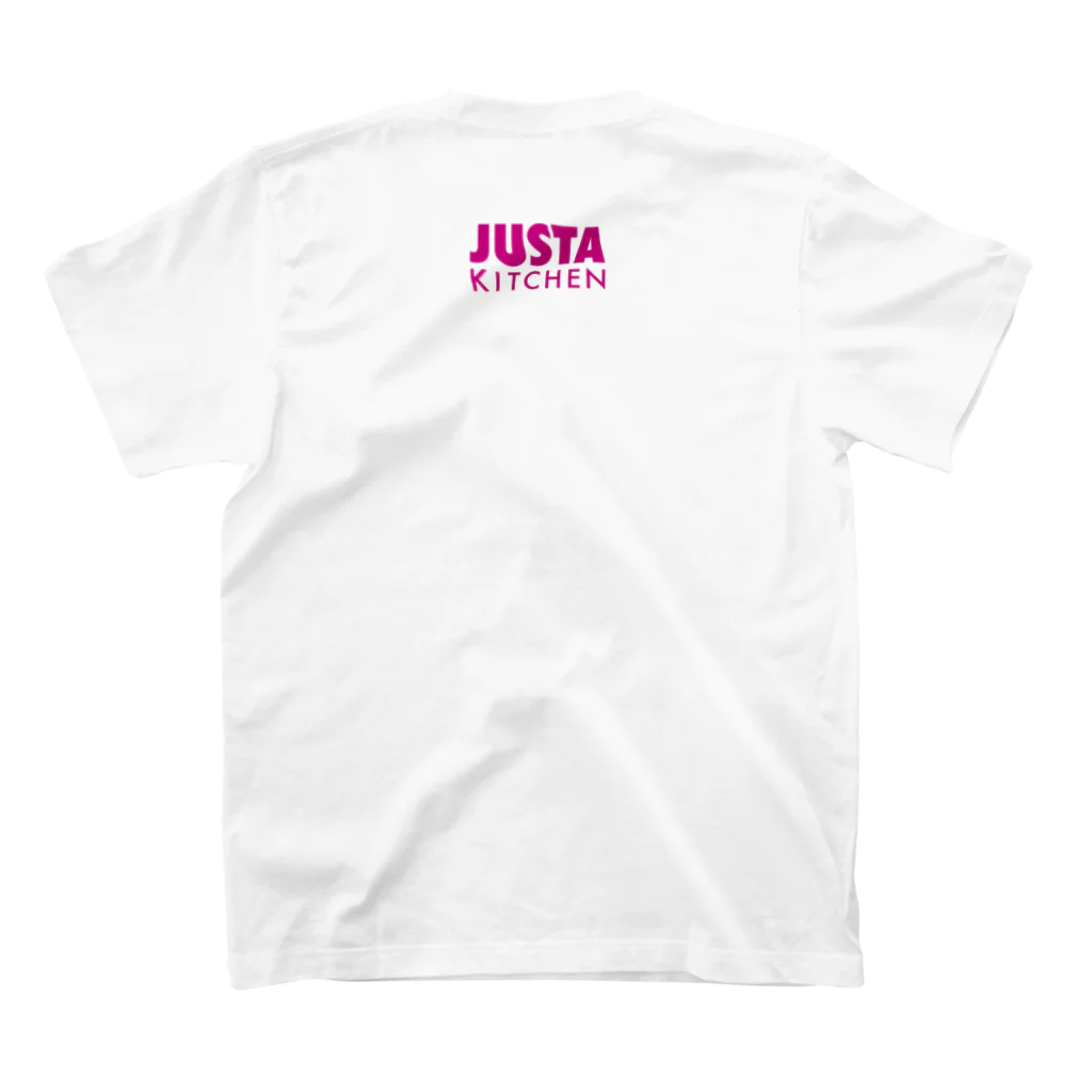 ジャスタキッチンのニヤッとピーナツ娘（ピンク） スタンダードTシャツの裏面