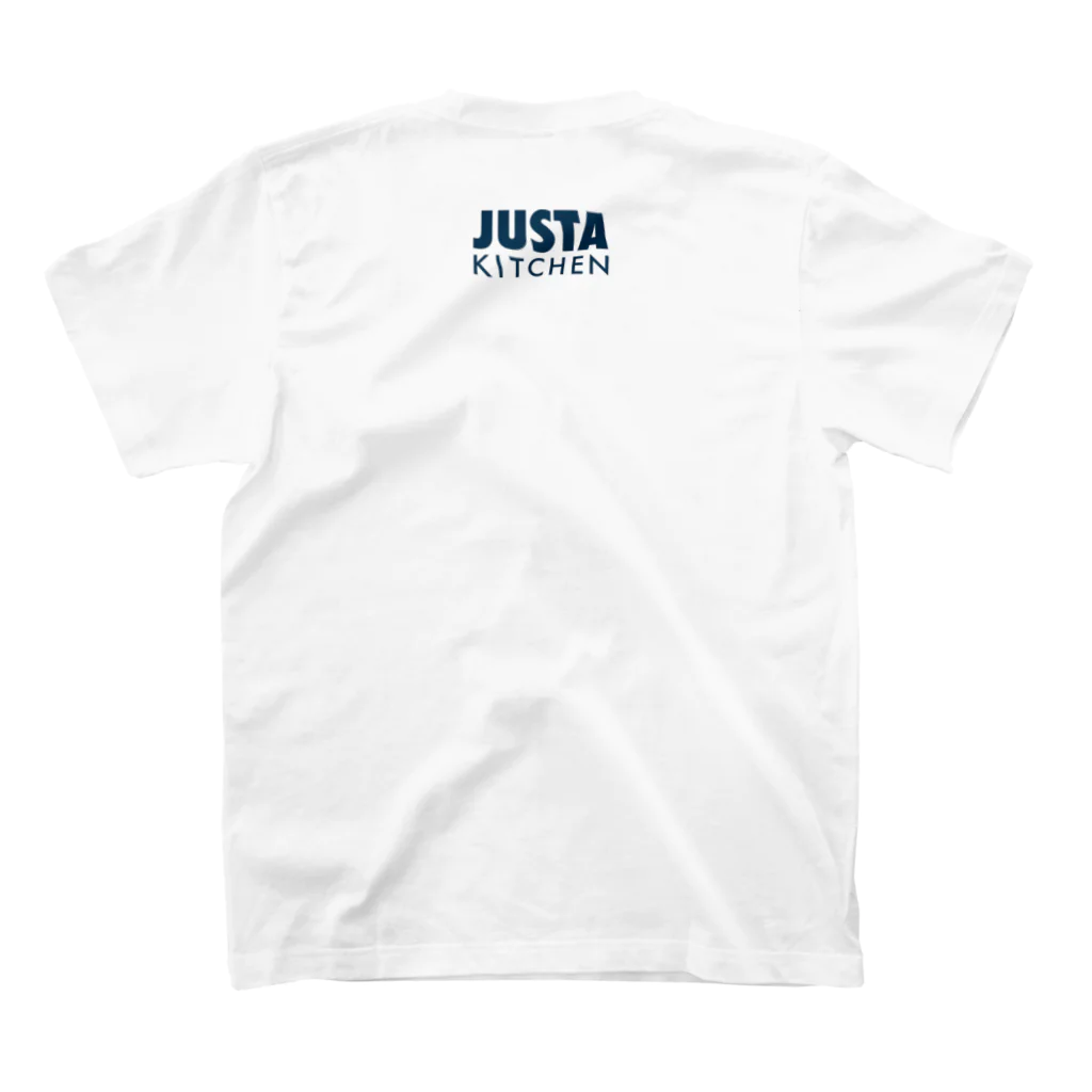 ジャスタキッチンのニヤッとピーナツ娘（紺） スタンダードTシャツの裏面