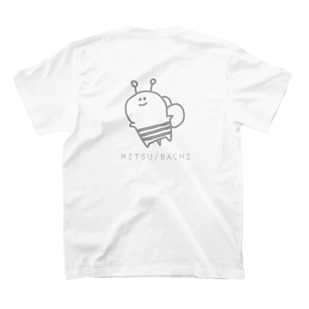 みつばちのみつばちシンプルTシャツ(背面プリント) スタンダードTシャツの裏面