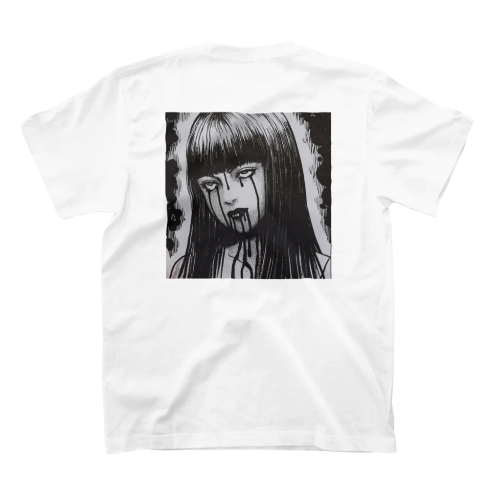 Sakutaの血泣き少女 スタンダードTシャツの裏面