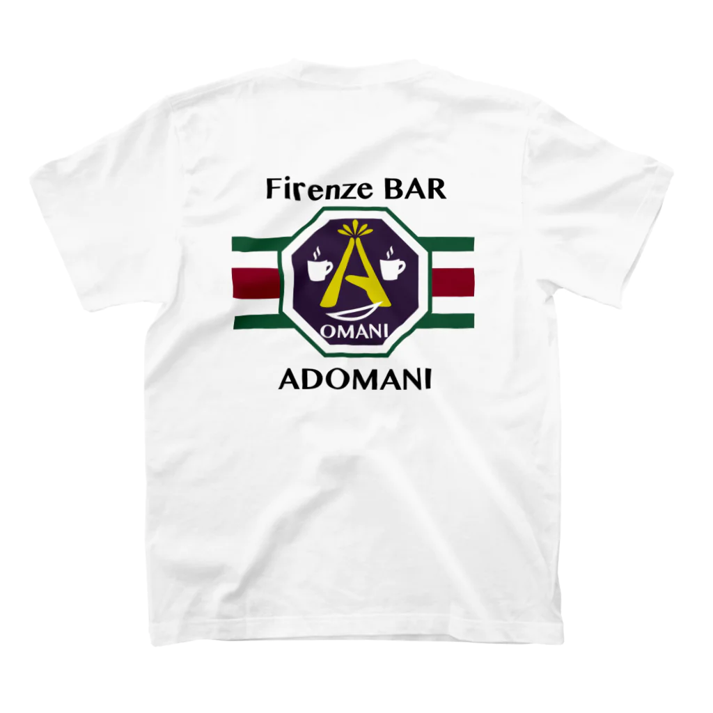 FirenzeBAR ADOMANIの背面イタリアカラー　ロゴ スタンダードTシャツの裏面