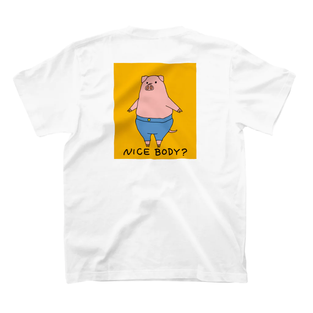 miritakaの時間のNICE  BODY？（カラー2） Regular Fit T-Shirtの裏面