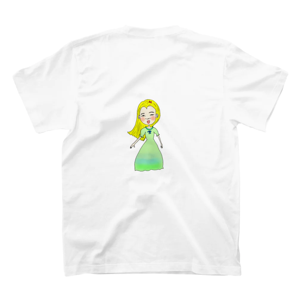 mochiminの月影ワッフルちゃん スタンダードTシャツの裏面