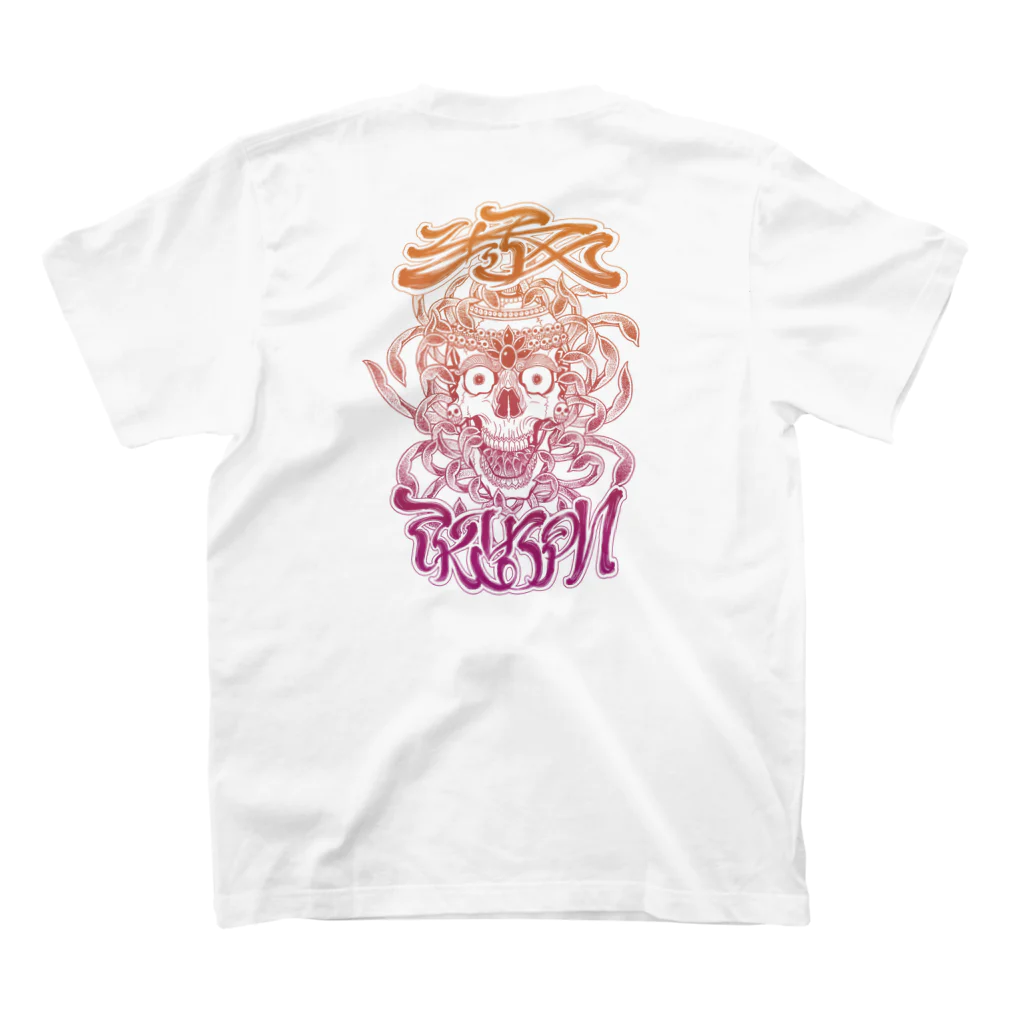 Y's Ink Works Official Shop at suzuriのY's札 Skull T 白 (Color Print) スタンダードTシャツの裏面