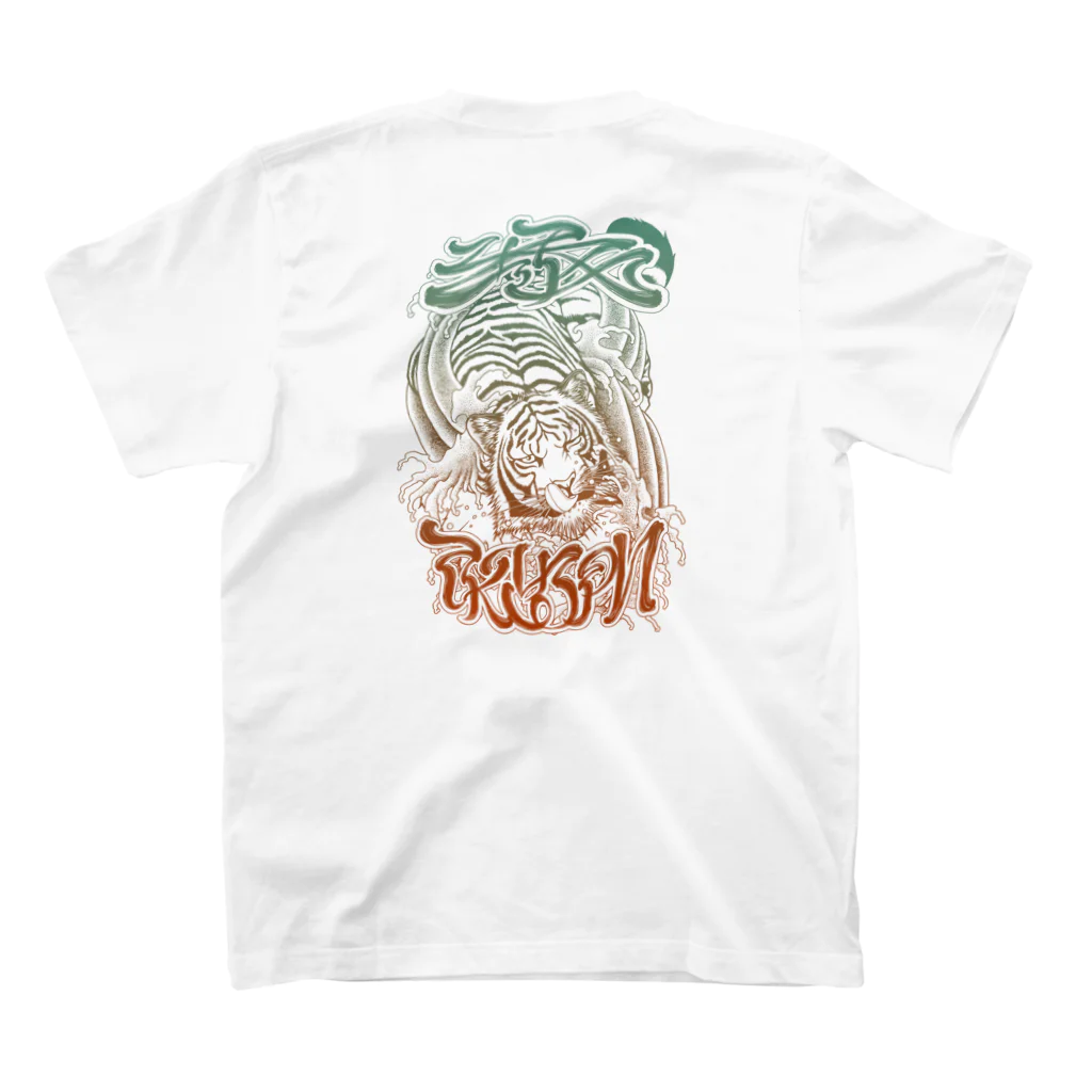 Y's Ink Works Official Shop at suzuriのY's札 Tiger T 白(Color Print) スタンダードTシャツの裏面