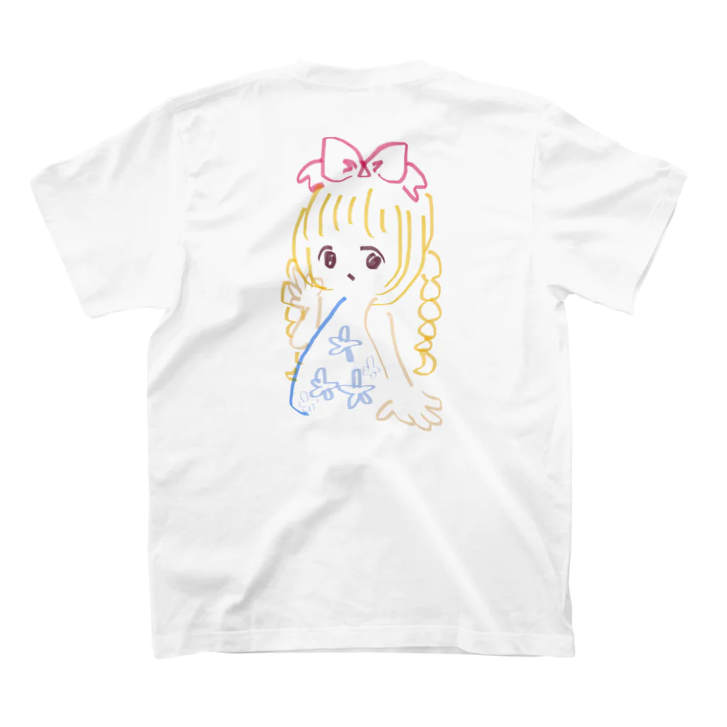 ひなた@可愛い補給のびっくりスター少女 スタンダードTシャツの裏面