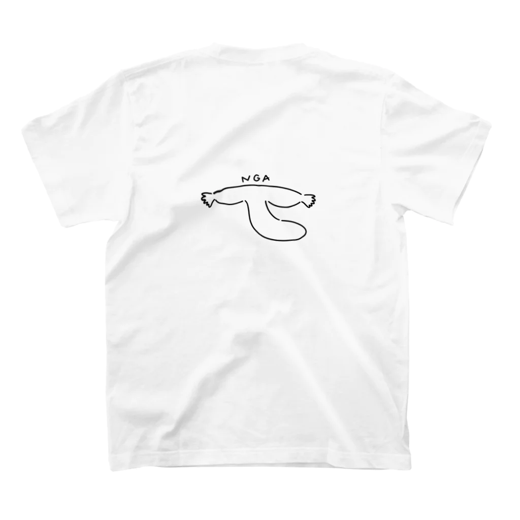 Kidomayaの突き抜けるモモンガ スタンダードTシャツの裏面