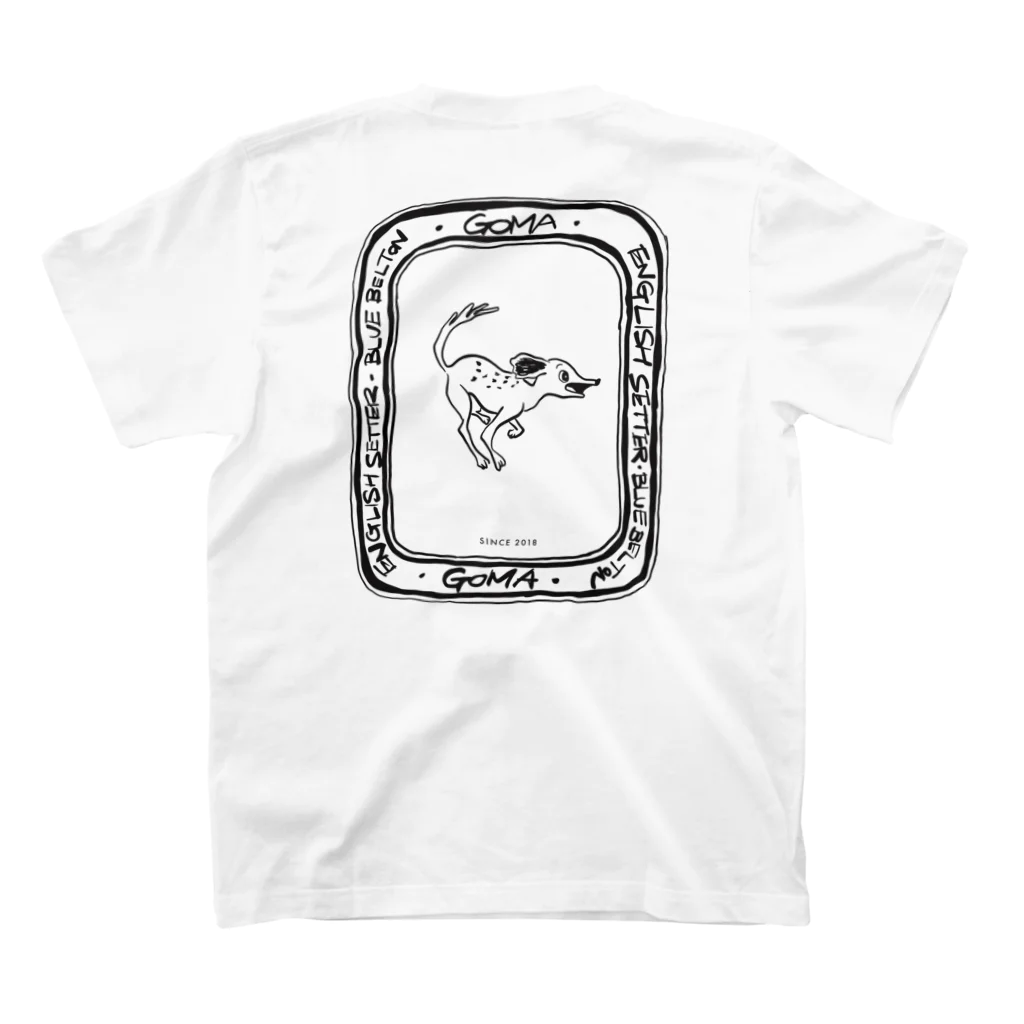 KiyoiamのGoma is running white スタンダードTシャツの裏面