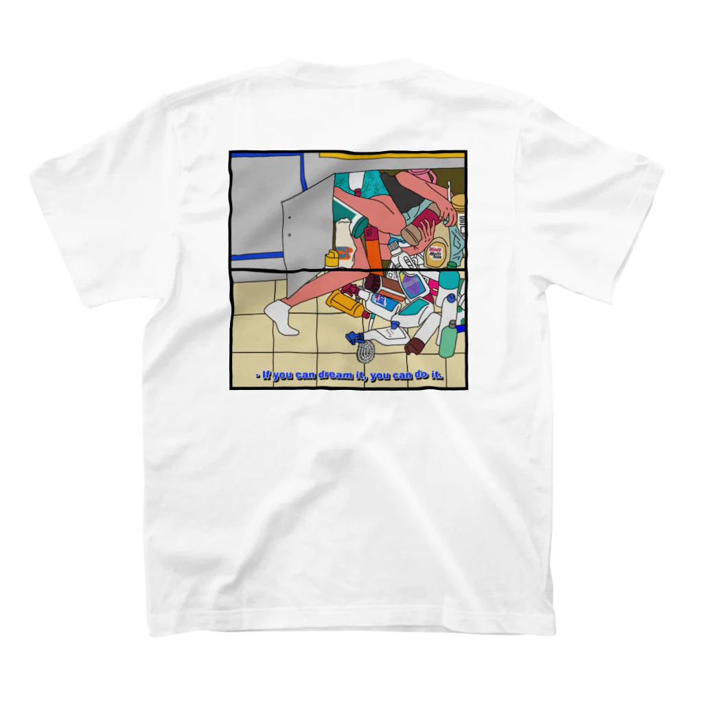 seashore のどこでも寝れる スタンダードTシャツの裏面