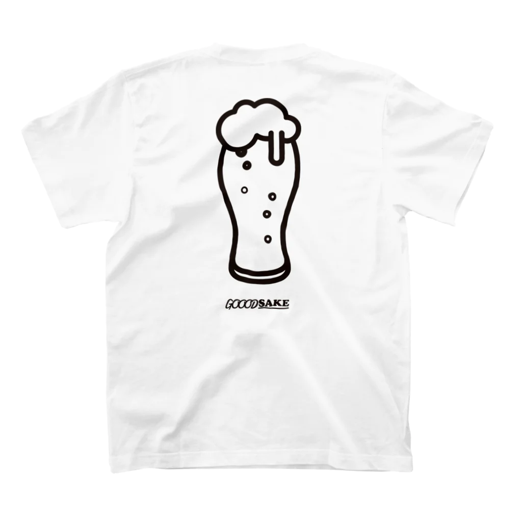 GOOD_SAKEのGOOD SAKE = グッと酒　ビール Regular Fit T-Shirtの裏面