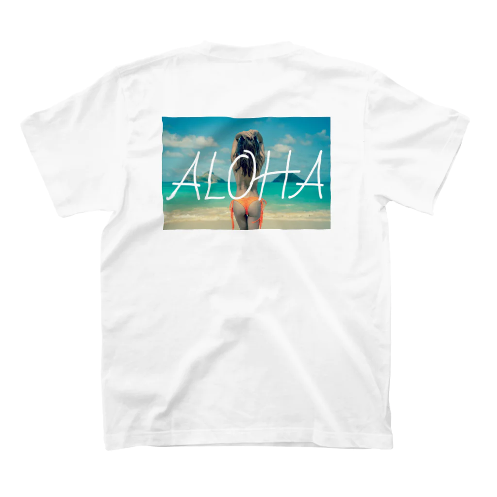 yocchi💎【日本人初】ヌードヨガアーティストのヌードヨガアーティストyocchi ALOHA Regular Fit T-Shirtの裏面